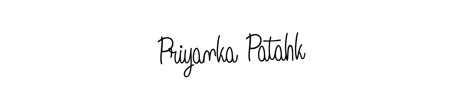 Priyanka Patahk stylish signature style. Best Handwritten Sign (Angelique-Rose-font-FFP) for my name. Handwritten Signature Collection Ideas for my name Priyanka Patahk. Priyanka Patahk signature style 5 images and pictures png
