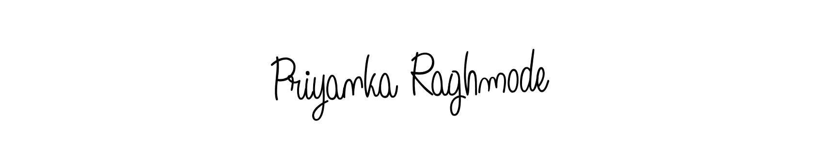 You should practise on your own different ways (Angelique-Rose-font-FFP) to write your name (Priyanka Raghmode) in signature. don't let someone else do it for you. Priyanka Raghmode signature style 5 images and pictures png