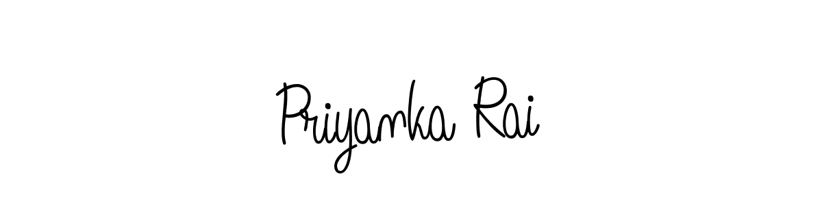 Design your own signature with our free online signature maker. With this signature software, you can create a handwritten (Angelique-Rose-font-FFP) signature for name Priyanka Rai. Priyanka Rai signature style 5 images and pictures png