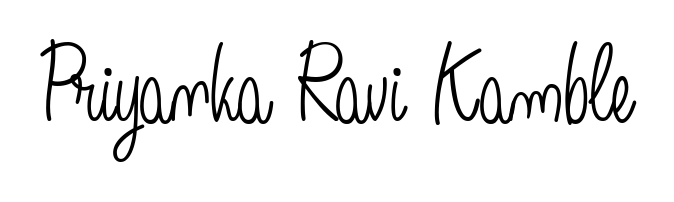 An effortless, minimalist signature concept for Priyanka Ravi Kamble using Angelique-Rose-font-FFP design. Clean lines that look great on any document. Priyanka Ravi Kamble signature style 5 images and pictures png
