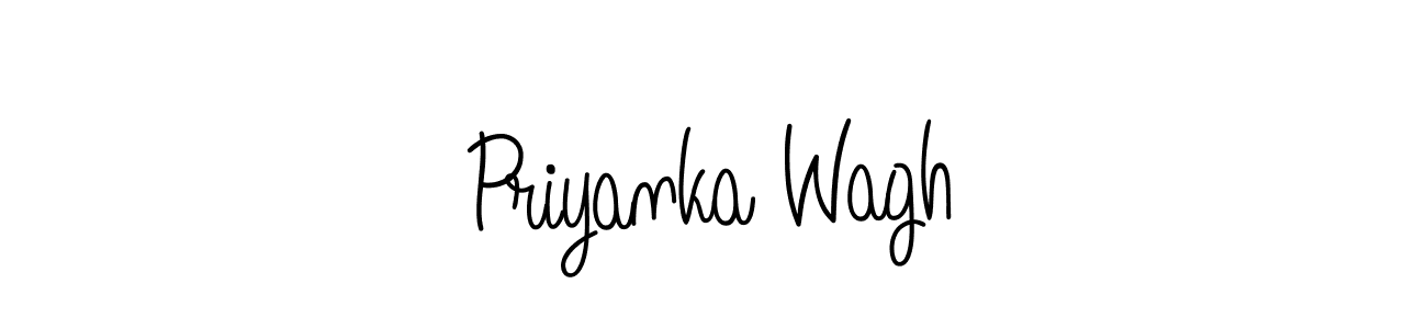 Create a beautiful signature design for name Priyanka Wagh. With this signature (Angelique-Rose-font-FFP) fonts, you can make a handwritten signature for free. Priyanka Wagh signature style 5 images and pictures png