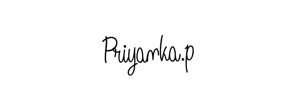 Design your own signature with our free online signature maker. With this signature software, you can create a handwritten (Angelique-Rose-font-FFP) signature for name Priyanka.p. Priyanka.p signature style 5 images and pictures png