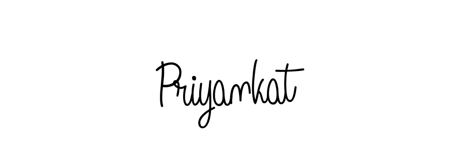 Use a signature maker to create a handwritten signature online. With this signature software, you can design (Angelique-Rose-font-FFP) your own signature for name Priyankat. Priyankat signature style 5 images and pictures png