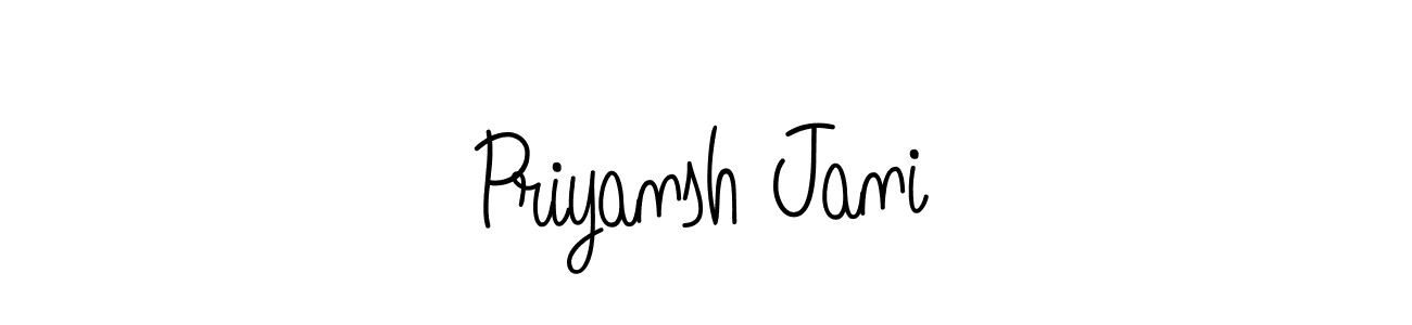 How to make Priyansh Jani signature? Angelique-Rose-font-FFP is a professional autograph style. Create handwritten signature for Priyansh Jani name. Priyansh Jani signature style 5 images and pictures png