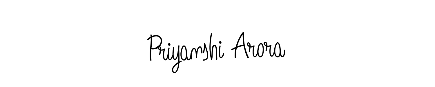 You should practise on your own different ways (Angelique-Rose-font-FFP) to write your name (Priyanshi Arora) in signature. don't let someone else do it for you. Priyanshi Arora signature style 5 images and pictures png