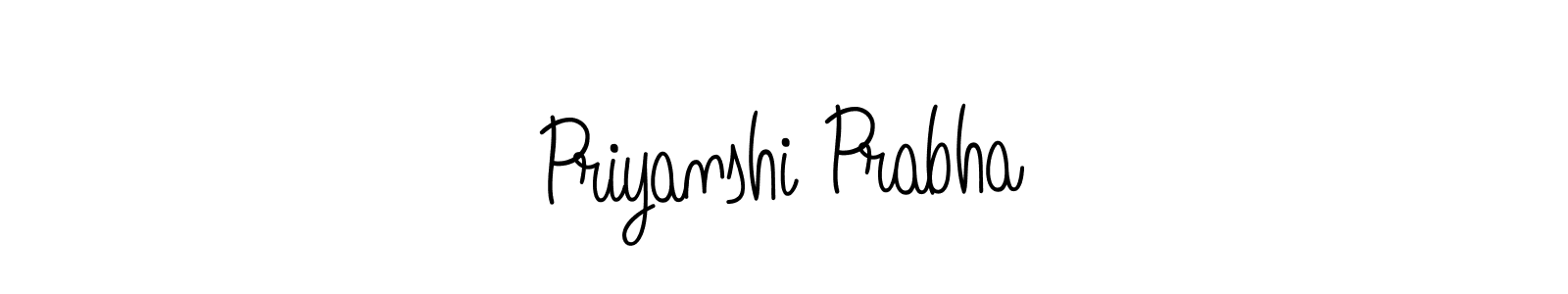 Use a signature maker to create a handwritten signature online. With this signature software, you can design (Angelique-Rose-font-FFP) your own signature for name Priyanshi Prabha. Priyanshi Prabha signature style 5 images and pictures png