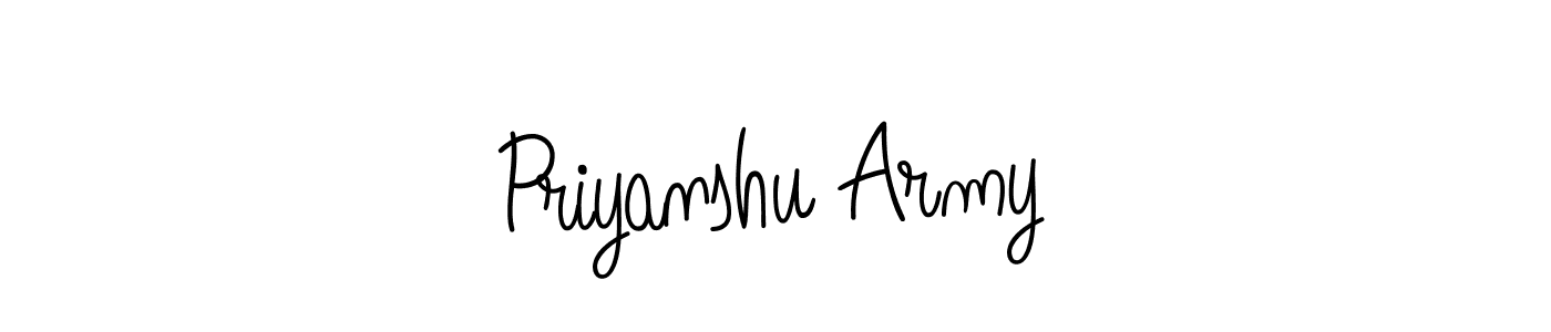 You can use this online signature creator to create a handwritten signature for the name Priyanshu Army. This is the best online autograph maker. Priyanshu Army signature style 5 images and pictures png