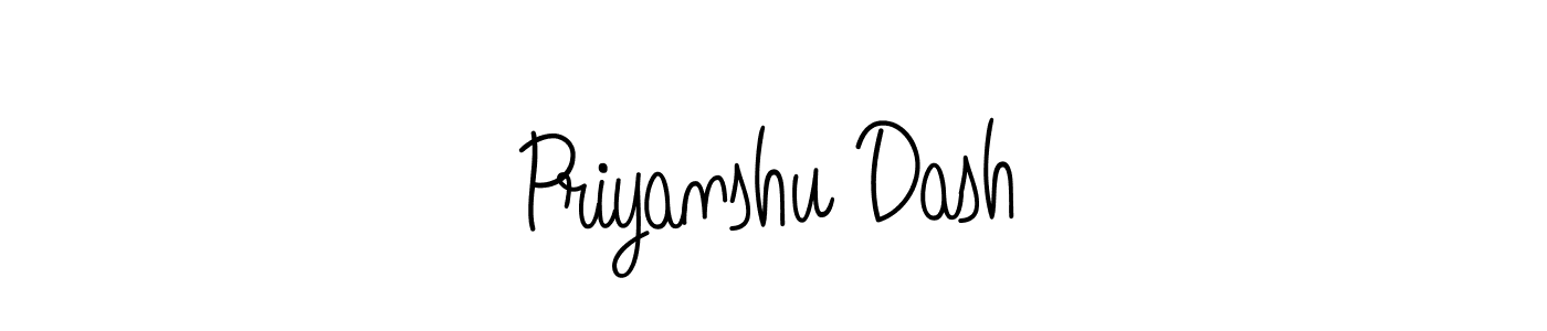 How to Draw Priyanshu Dash signature style? Angelique-Rose-font-FFP is a latest design signature styles for name Priyanshu Dash. Priyanshu Dash signature style 5 images and pictures png