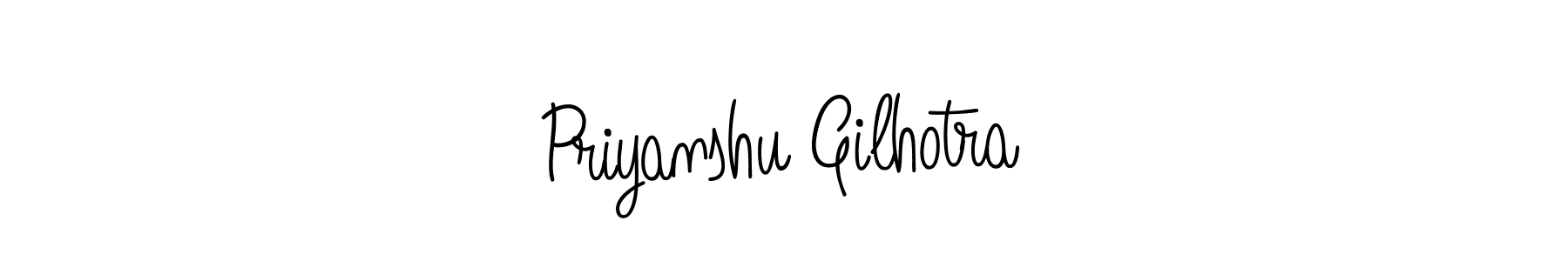 Priyanshu Gilhotra stylish signature style. Best Handwritten Sign (Angelique-Rose-font-FFP) for my name. Handwritten Signature Collection Ideas for my name Priyanshu Gilhotra. Priyanshu Gilhotra signature style 5 images and pictures png
