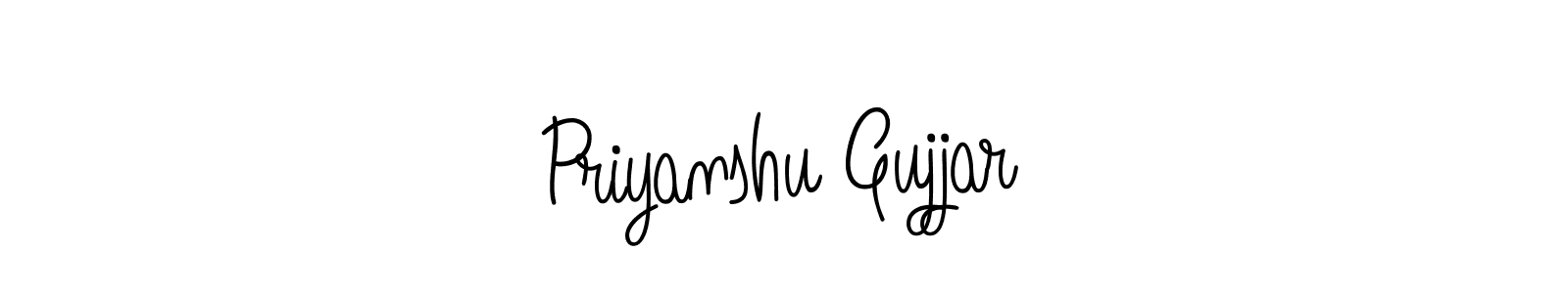 Use a signature maker to create a handwritten signature online. With this signature software, you can design (Angelique-Rose-font-FFP) your own signature for name Priyanshu Gujjar. Priyanshu Gujjar signature style 5 images and pictures png