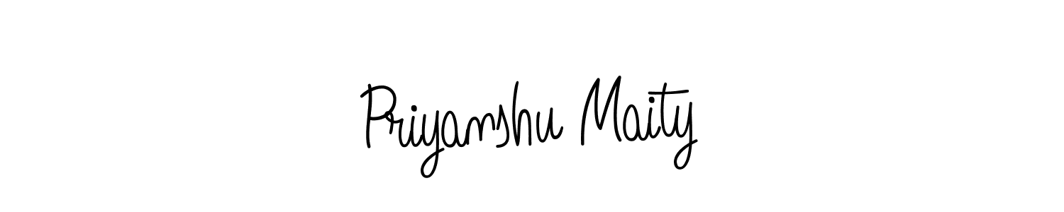 Design your own signature with our free online signature maker. With this signature software, you can create a handwritten (Angelique-Rose-font-FFP) signature for name Priyanshu Maity. Priyanshu Maity signature style 5 images and pictures png