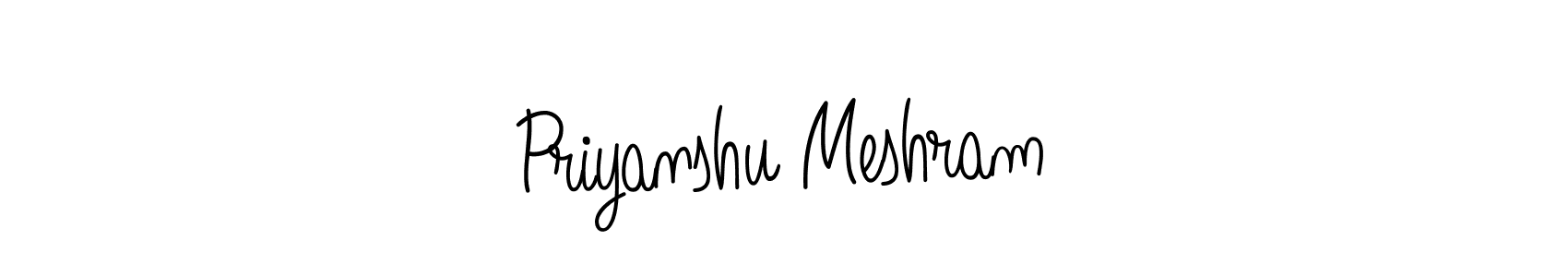 How to Draw Priyanshu Meshram signature style? Angelique-Rose-font-FFP is a latest design signature styles for name Priyanshu Meshram. Priyanshu Meshram signature style 5 images and pictures png