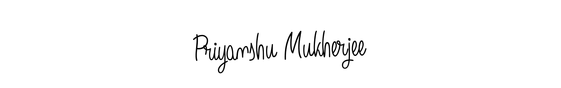 Priyanshu Mukherjee stylish signature style. Best Handwritten Sign (Angelique-Rose-font-FFP) for my name. Handwritten Signature Collection Ideas for my name Priyanshu Mukherjee. Priyanshu Mukherjee signature style 5 images and pictures png