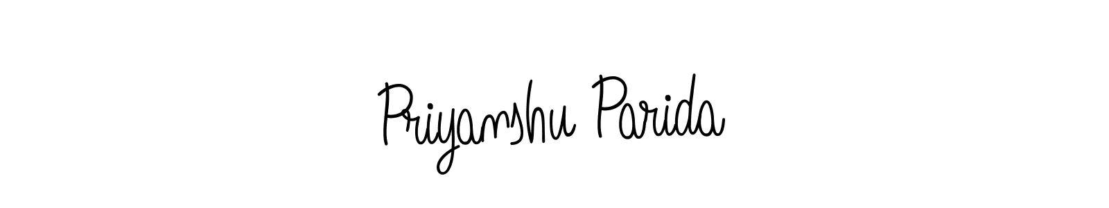 Use a signature maker to create a handwritten signature online. With this signature software, you can design (Angelique-Rose-font-FFP) your own signature for name Priyanshu Parida. Priyanshu Parida signature style 5 images and pictures png