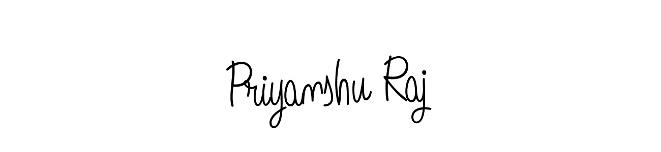 How to make Priyanshu Raj name signature. Use Angelique-Rose-font-FFP style for creating short signs online. This is the latest handwritten sign. Priyanshu Raj signature style 5 images and pictures png