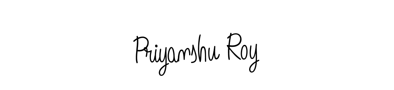 You should practise on your own different ways (Angelique-Rose-font-FFP) to write your name (Priyanshu Roy) in signature. don't let someone else do it for you. Priyanshu Roy signature style 5 images and pictures png