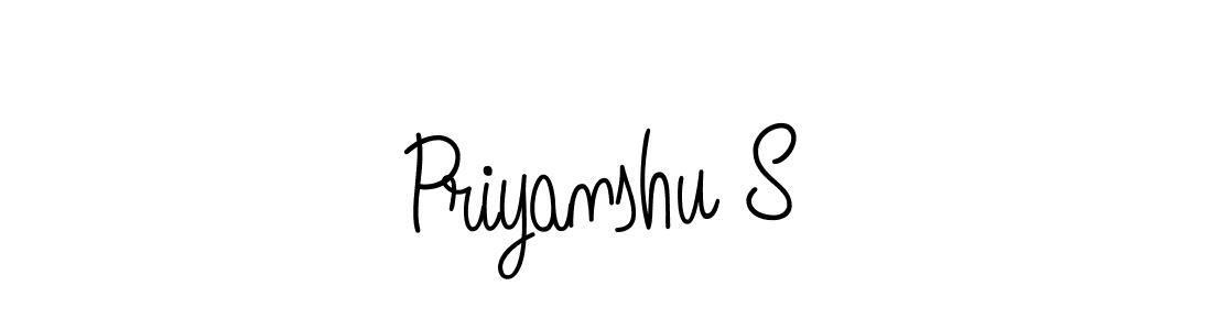 You should practise on your own different ways (Angelique-Rose-font-FFP) to write your name (Priyanshu S) in signature. don't let someone else do it for you. Priyanshu S signature style 5 images and pictures png