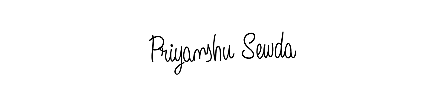 The best way (Angelique-Rose-font-FFP) to make a short signature is to pick only two or three words in your name. The name Priyanshu Sewda include a total of six letters. For converting this name. Priyanshu Sewda signature style 5 images and pictures png