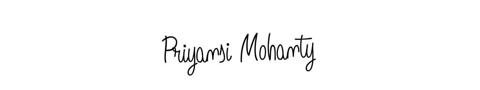 How to make Priyansi Mohanty name signature. Use Angelique-Rose-font-FFP style for creating short signs online. This is the latest handwritten sign. Priyansi Mohanty signature style 5 images and pictures png