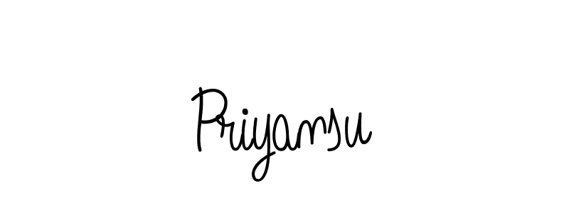 Use a signature maker to create a handwritten signature online. With this signature software, you can design (Angelique-Rose-font-FFP) your own signature for name Priyansu. Priyansu signature style 5 images and pictures png