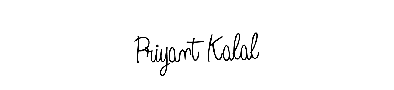 Priyant Kalal stylish signature style. Best Handwritten Sign (Angelique-Rose-font-FFP) for my name. Handwritten Signature Collection Ideas for my name Priyant Kalal. Priyant Kalal signature style 5 images and pictures png