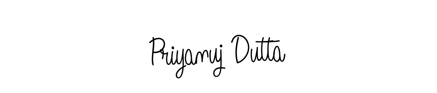 How to Draw Priyanuj Dutta signature style? Angelique-Rose-font-FFP is a latest design signature styles for name Priyanuj Dutta. Priyanuj Dutta signature style 5 images and pictures png