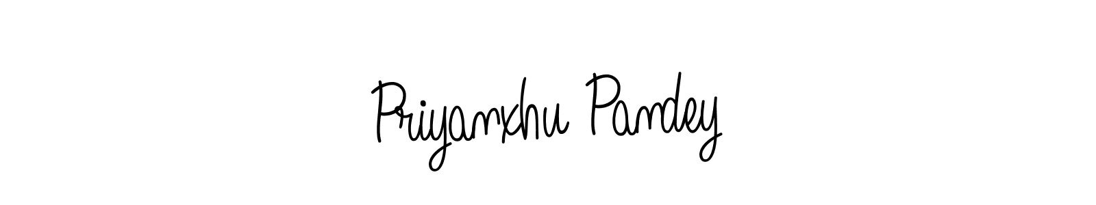 How to make Priyanxhu Pandey name signature. Use Angelique-Rose-font-FFP style for creating short signs online. This is the latest handwritten sign. Priyanxhu Pandey signature style 5 images and pictures png