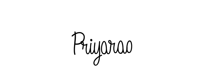 Make a beautiful signature design for name Priyarao. With this signature (Angelique-Rose-font-FFP) style, you can create a handwritten signature for free. Priyarao signature style 5 images and pictures png