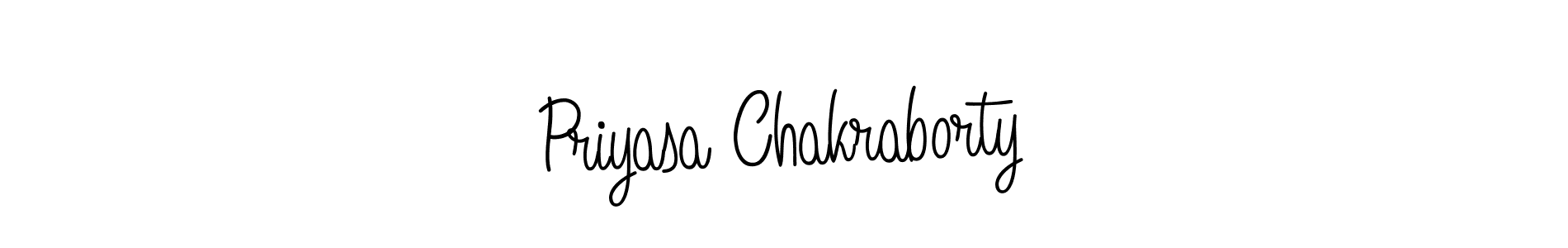 Use a signature maker to create a handwritten signature online. With this signature software, you can design (Angelique-Rose-font-FFP) your own signature for name Priyasa Chakraborty. Priyasa Chakraborty signature style 5 images and pictures png