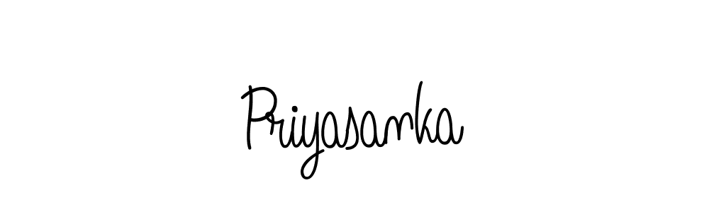 Design your own signature with our free online signature maker. With this signature software, you can create a handwritten (Angelique-Rose-font-FFP) signature for name Priyasanka. Priyasanka signature style 5 images and pictures png