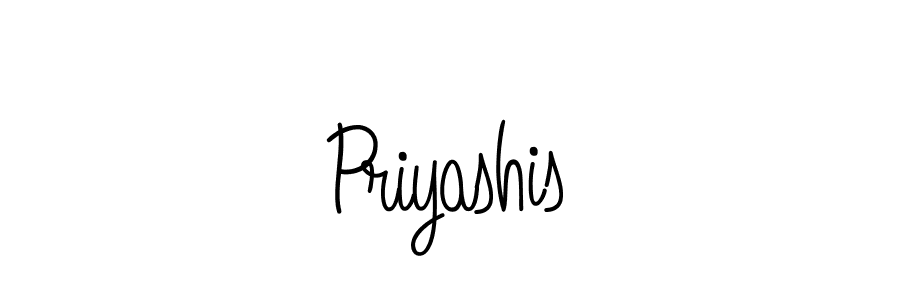 Use a signature maker to create a handwritten signature online. With this signature software, you can design (Angelique-Rose-font-FFP) your own signature for name Priyashis. Priyashis signature style 5 images and pictures png