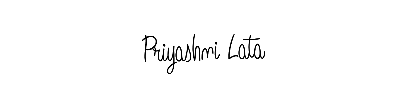 How to Draw Priyashni Lata signature style? Angelique-Rose-font-FFP is a latest design signature styles for name Priyashni Lata. Priyashni Lata signature style 5 images and pictures png