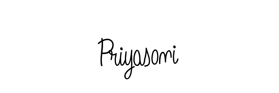 Design your own signature with our free online signature maker. With this signature software, you can create a handwritten (Angelique-Rose-font-FFP) signature for name Priyasoni. Priyasoni signature style 5 images and pictures png