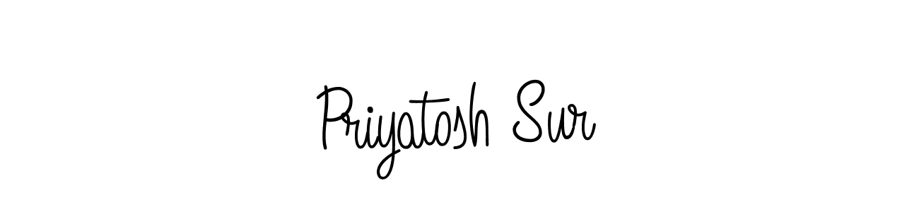 Create a beautiful signature design for name Priyatosh Sur. With this signature (Angelique-Rose-font-FFP) fonts, you can make a handwritten signature for free. Priyatosh Sur signature style 5 images and pictures png