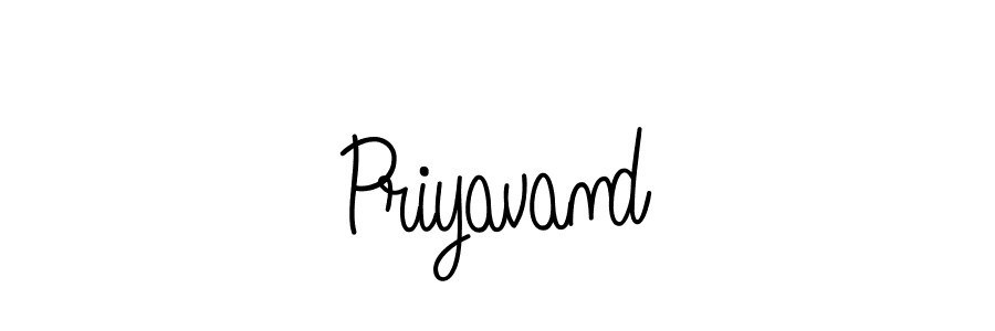 Priyavand stylish signature style. Best Handwritten Sign (Angelique-Rose-font-FFP) for my name. Handwritten Signature Collection Ideas for my name Priyavand. Priyavand signature style 5 images and pictures png
