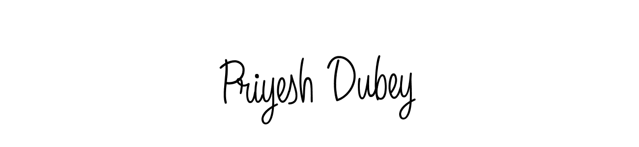 The best way (Angelique-Rose-font-FFP) to make a short signature is to pick only two or three words in your name. The name Priyesh Dubey include a total of six letters. For converting this name. Priyesh Dubey signature style 5 images and pictures png