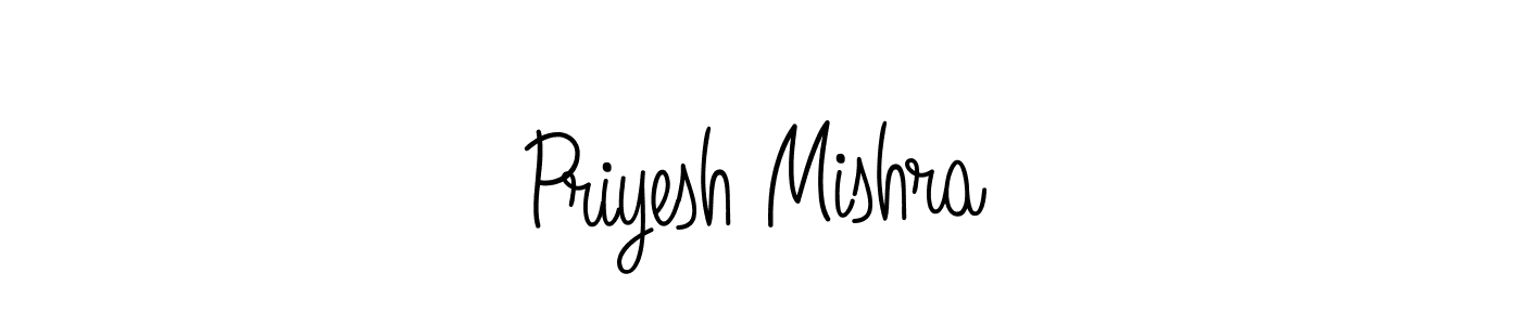 Use a signature maker to create a handwritten signature online. With this signature software, you can design (Angelique-Rose-font-FFP) your own signature for name Priyesh Mishra. Priyesh Mishra signature style 5 images and pictures png