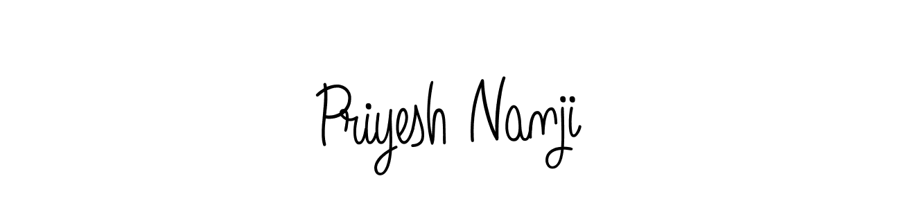 Best and Professional Signature Style for Priyesh Nanji. Angelique-Rose-font-FFP Best Signature Style Collection. Priyesh Nanji signature style 5 images and pictures png