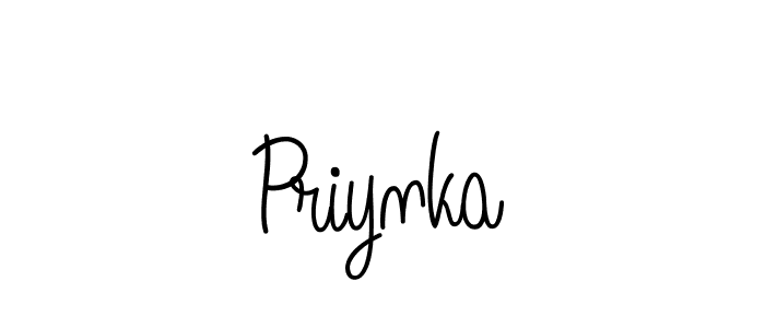 Create a beautiful signature design for name Priynka. With this signature (Angelique-Rose-font-FFP) fonts, you can make a handwritten signature for free. Priynka signature style 5 images and pictures png