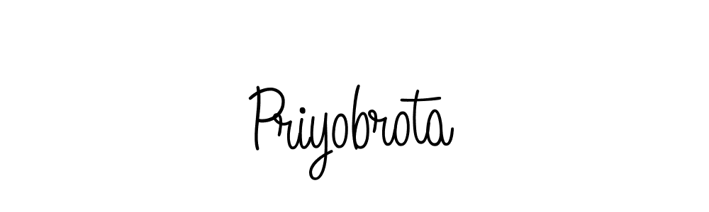 How to make Priyobrota signature? Angelique-Rose-font-FFP is a professional autograph style. Create handwritten signature for Priyobrota name. Priyobrota signature style 5 images and pictures png