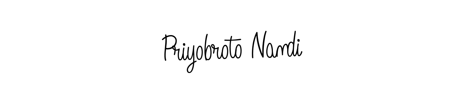 Design your own signature with our free online signature maker. With this signature software, you can create a handwritten (Angelique-Rose-font-FFP) signature for name Priyobroto Nandi. Priyobroto Nandi signature style 5 images and pictures png