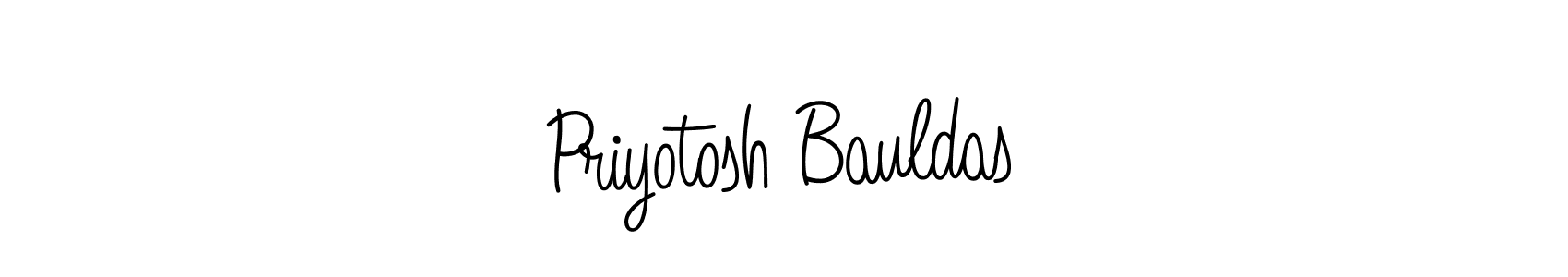 Priyotosh Bauldas stylish signature style. Best Handwritten Sign (Angelique-Rose-font-FFP) for my name. Handwritten Signature Collection Ideas for my name Priyotosh Bauldas. Priyotosh Bauldas signature style 5 images and pictures png