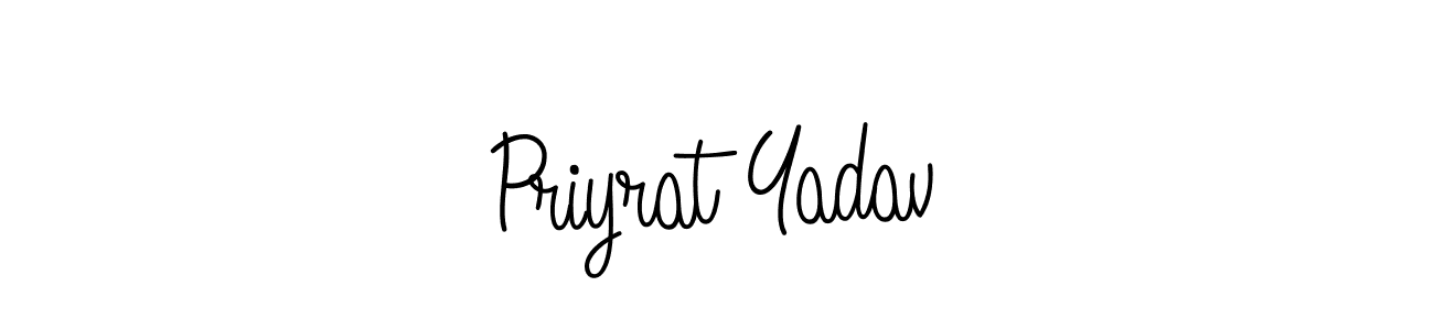 Create a beautiful signature design for name Priyrat Yadav. With this signature (Angelique-Rose-font-FFP) fonts, you can make a handwritten signature for free. Priyrat Yadav signature style 5 images and pictures png