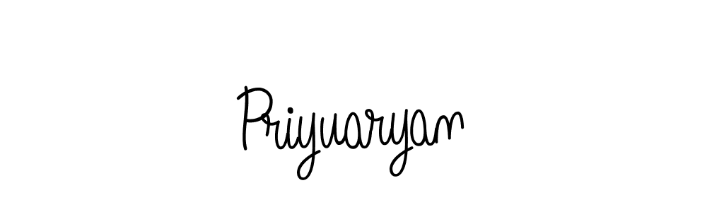 Make a beautiful signature design for name Priyuaryan. With this signature (Angelique-Rose-font-FFP) style, you can create a handwritten signature for free. Priyuaryan signature style 5 images and pictures png