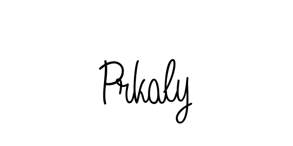 Make a beautiful signature design for name Prkaly. With this signature (Angelique-Rose-font-FFP) style, you can create a handwritten signature for free. Prkaly signature style 5 images and pictures png