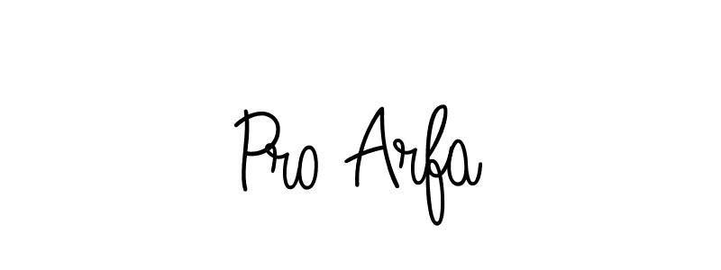 You should practise on your own different ways (Angelique-Rose-font-FFP) to write your name (Pro Arfa) in signature. don't let someone else do it for you. Pro Arfa signature style 5 images and pictures png