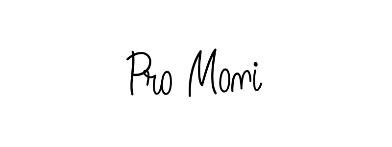 Use a signature maker to create a handwritten signature online. With this signature software, you can design (Angelique-Rose-font-FFP) your own signature for name Pro Moni. Pro Moni signature style 5 images and pictures png