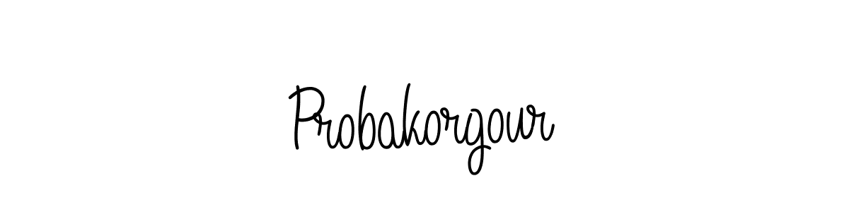 if you are searching for the best signature style for your name Probakorgour. so please give up your signature search. here we have designed multiple signature styles  using Angelique-Rose-font-FFP. Probakorgour signature style 5 images and pictures png