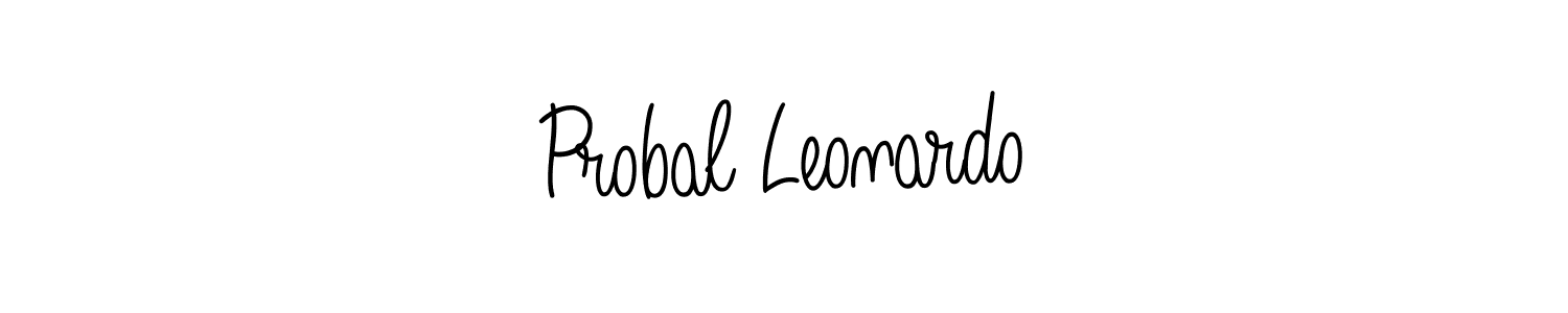 How to make Probal Leonardo signature? Angelique-Rose-font-FFP is a professional autograph style. Create handwritten signature for Probal Leonardo name. Probal Leonardo signature style 5 images and pictures png