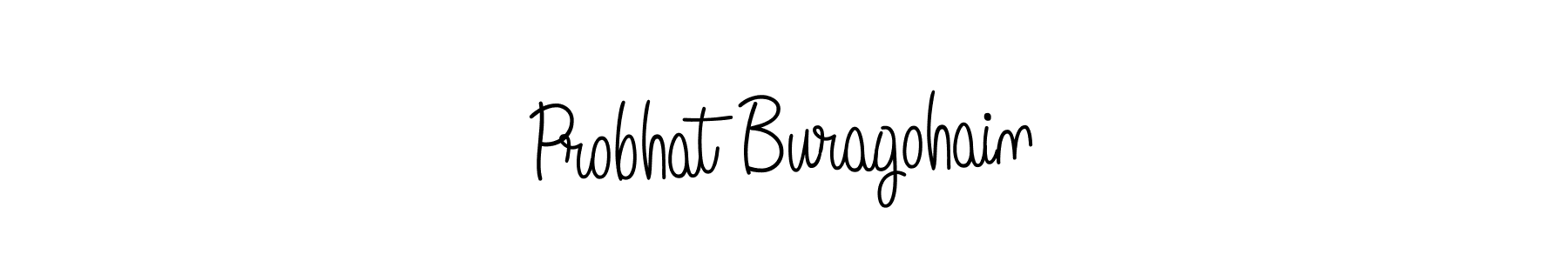 Make a beautiful signature design for name Probhat Buragohain. With this signature (Angelique-Rose-font-FFP) style, you can create a handwritten signature for free. Probhat Buragohain signature style 5 images and pictures png